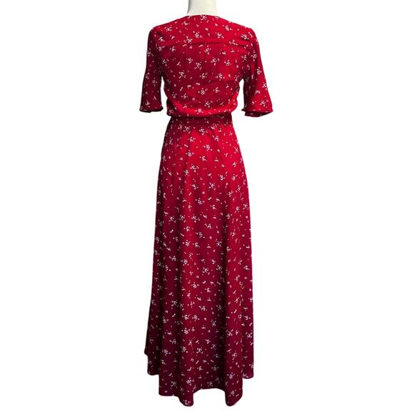 Christy Dawn Bluebell Wrap Dress – Crimson Bloom New With Tags (Size S) - Picture 4 of 8